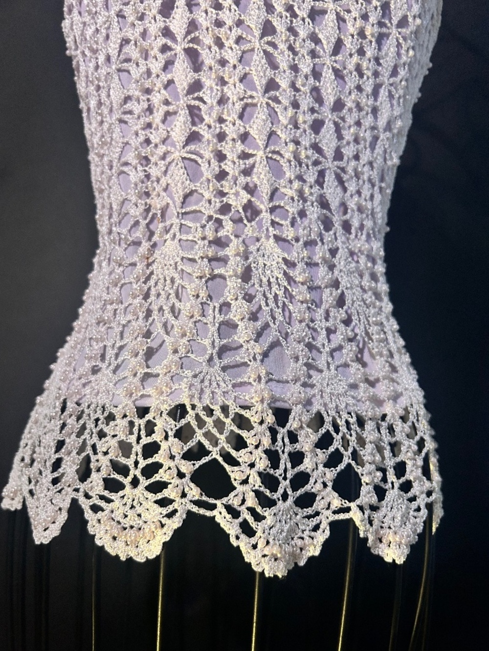 Beautiful Beaded weblike Tank Top - Picture 6 of 11